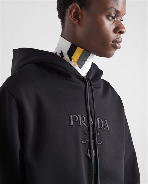 mens prada fleece|prada black hoodie.